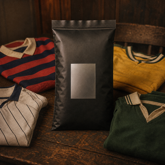 LOSTVAULT Retro Vault vintage mystery box with classic jerseys on aged wood 