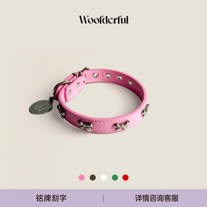 Butterfly charm dog collar product view