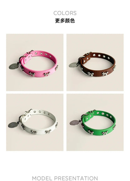 Butterfly charm dog collar available colors