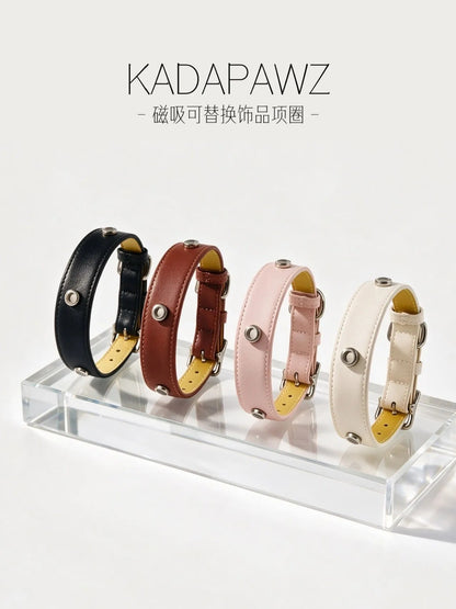 Magnetic accessory-ready dog collar base color lineup