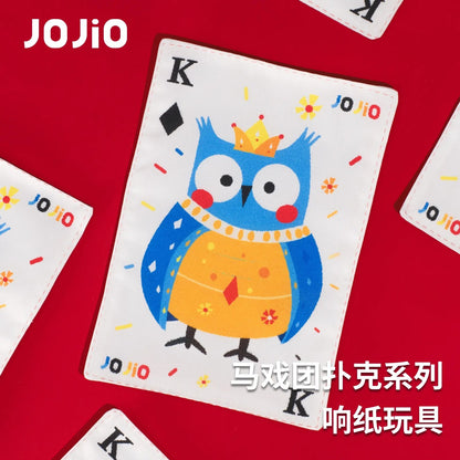 Playing card dog toy series with owl card design